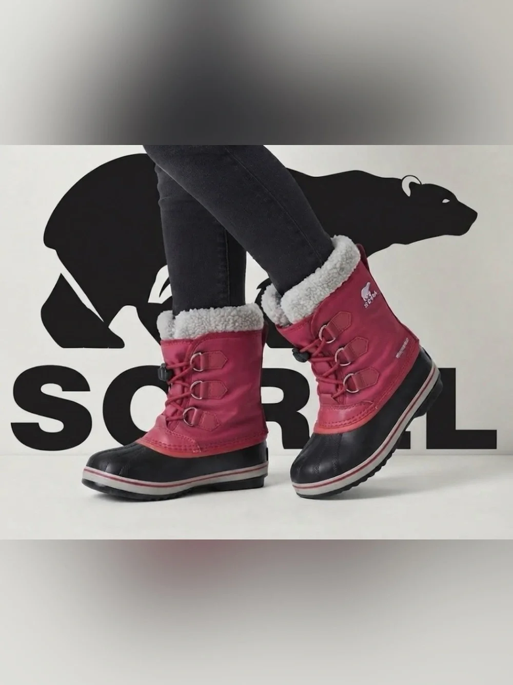 Authentic Sorel girls designer waterproof winter boots sz 2